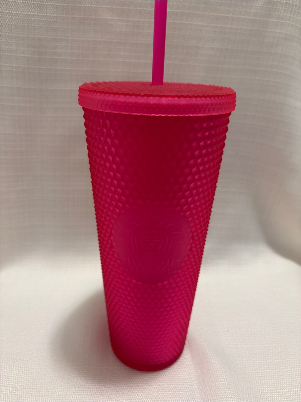 Starbucks Bright Pink Studded Reusable Tumbler with Straw